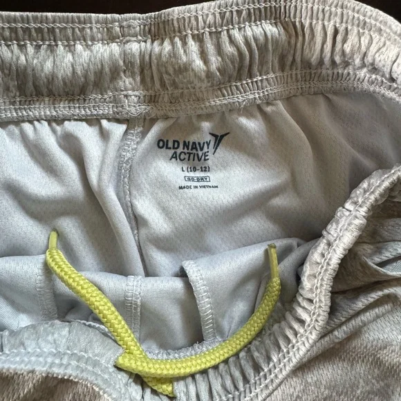 Set of Adidas Athletic Shorts blue, gray, black. Old navy grey print. Size 10/12 - Picture 5 of 6